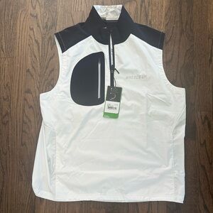 New Men’s Zero Restriction Bolt Vest Windwear Wheels Up Navy and White Vest L